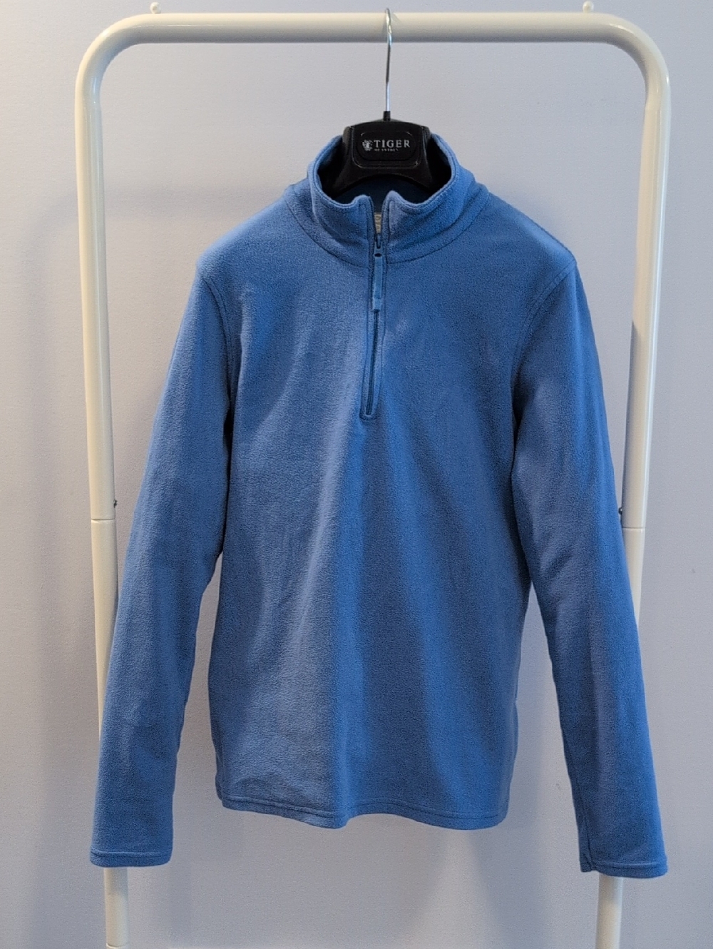 Women's Light Blue Quarter-Zip Fleece Pullover
